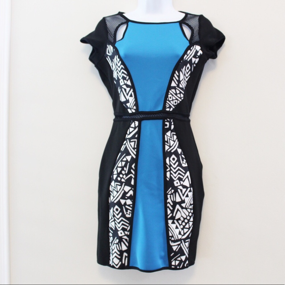 River Island Tribal Pattern Scuba Dress